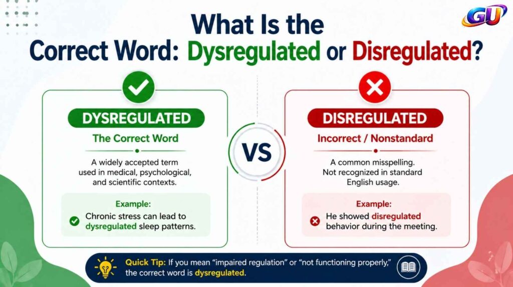 Dysregulated vs Disregulated 