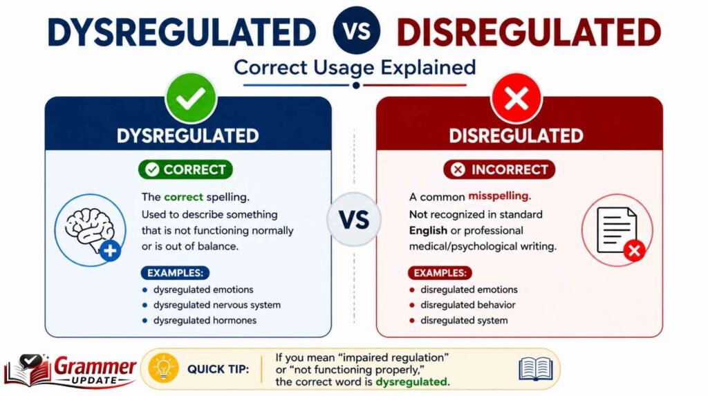 Dysregulated vs Disregulated: Correct Usage Explained (2026 Guide)