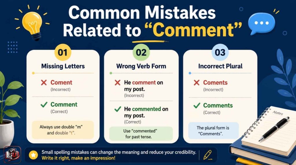 Common Mistakes Related to “Comment”