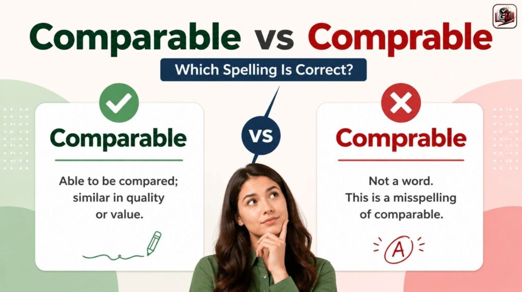 Comparable vs Comprable: Which Spelling Is Correct?