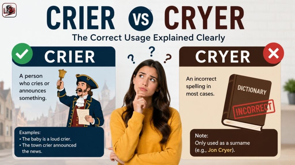 Crier vs Cryer: The Correct Usage Explained Clearly