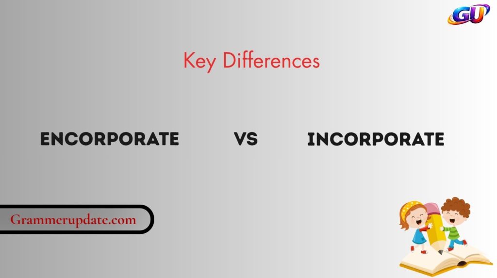 Encorporate vs Incorporate: Key Differences