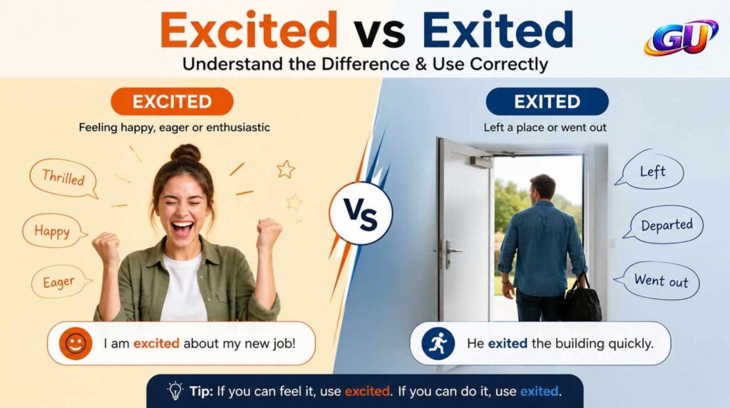Excited vs Exited: Learn The Difference And Usage