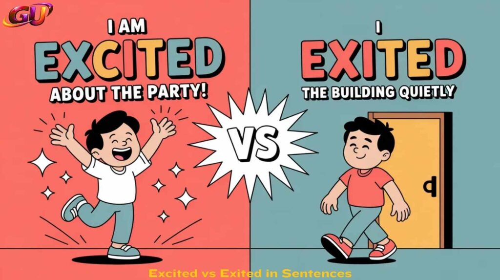Excited vs Exited in Sentences