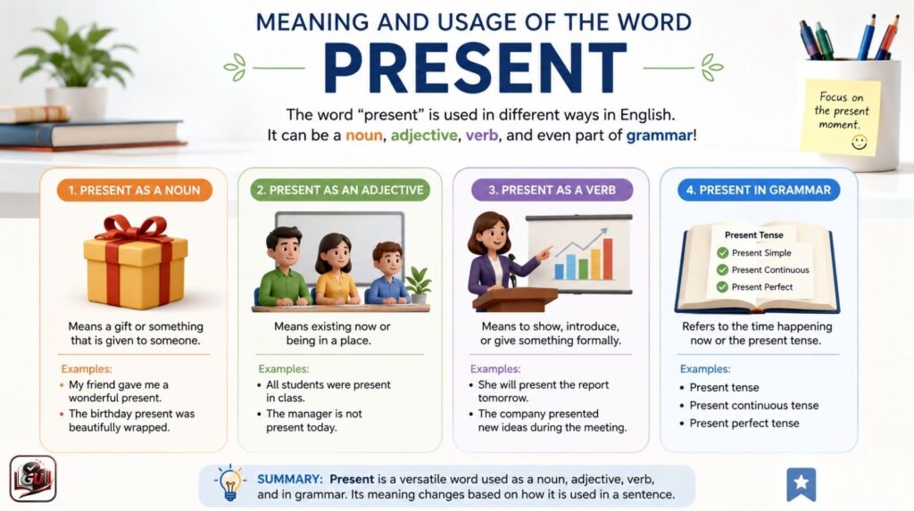 Meaning and Usage of the Word “Present”