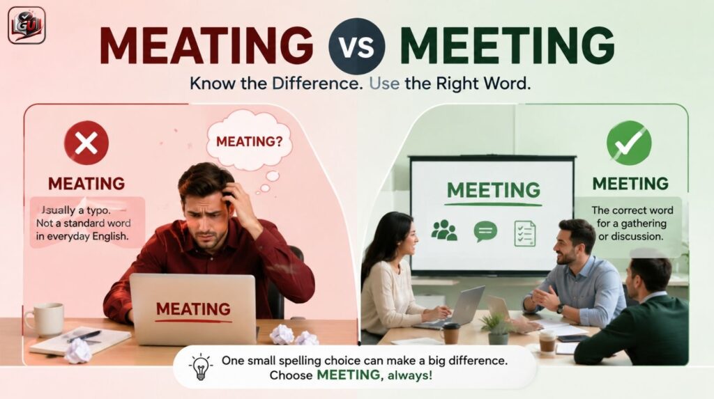 Meating vs Meeting: Difference And Correct Usage Explained