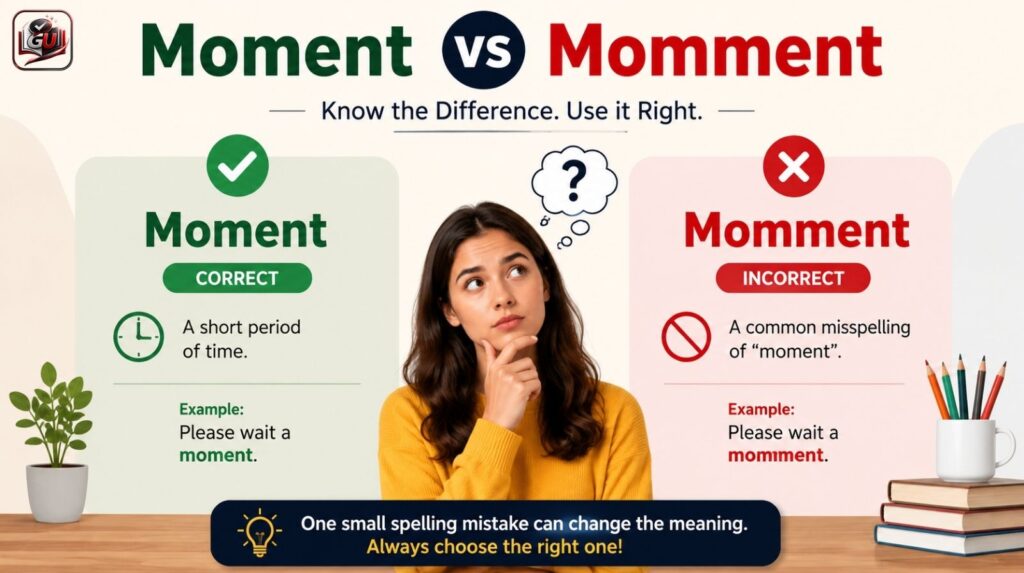 Moment vs Momment: Difference, Meaning & Correct Usage