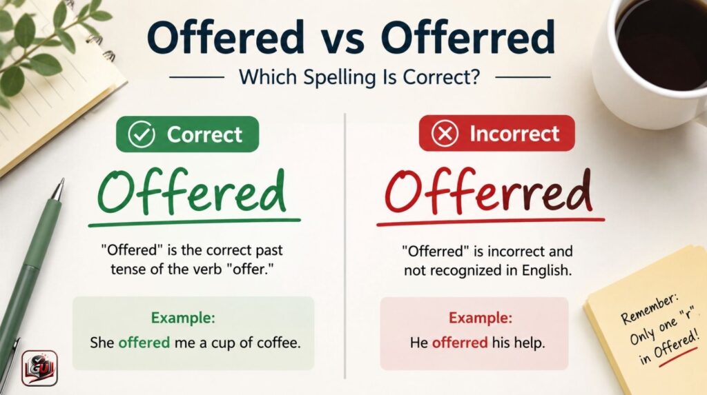 Offered vs Offerred: The Complete Guide To Correct Spelling