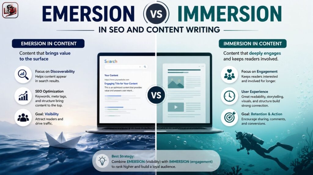 Emersion vs Immersion in SEO and Content Writing