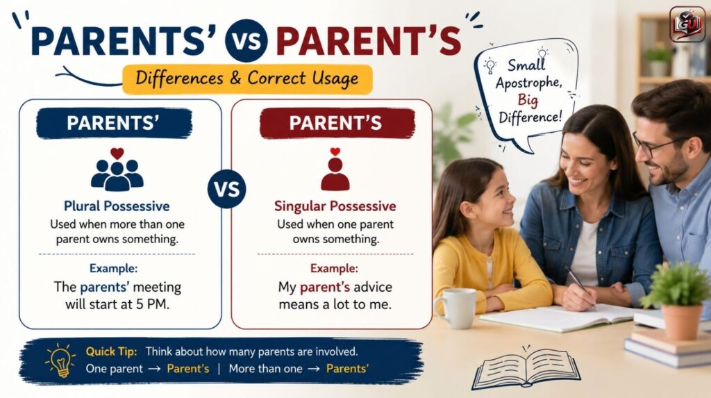 Parents’ vs Parent’s: Differences And Correct Usage