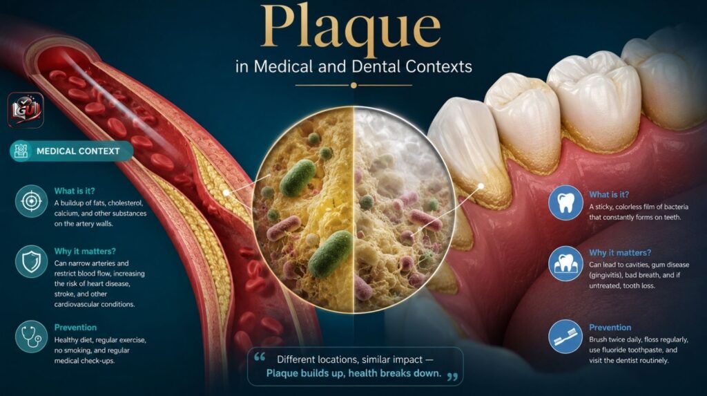 Plaque in Medical and Dental Contexts