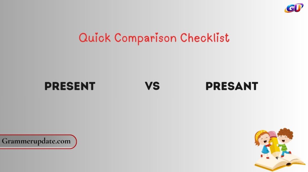 Present vs Presant: Quick Comparison Checklist