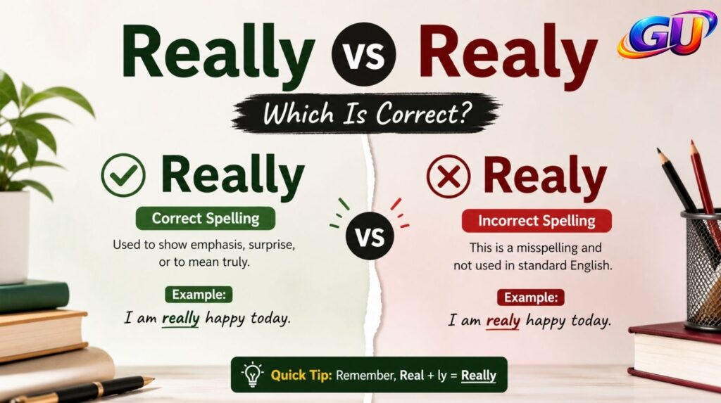 Really vs Realy: Which Is Correct? Proper Usage Guide