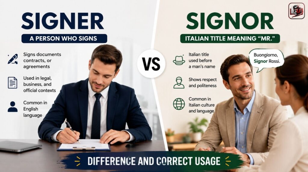 Signer vs Signor: Difference And Correct Usage