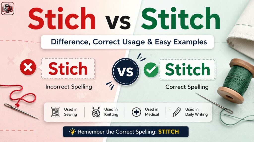 Stich vs Stitch: Difference And Correct Usage