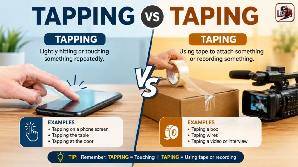 Tapping vs Taping: Difference And Correct Usage
