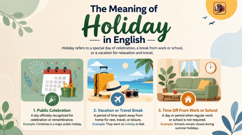 The Meaning of Holiday in English