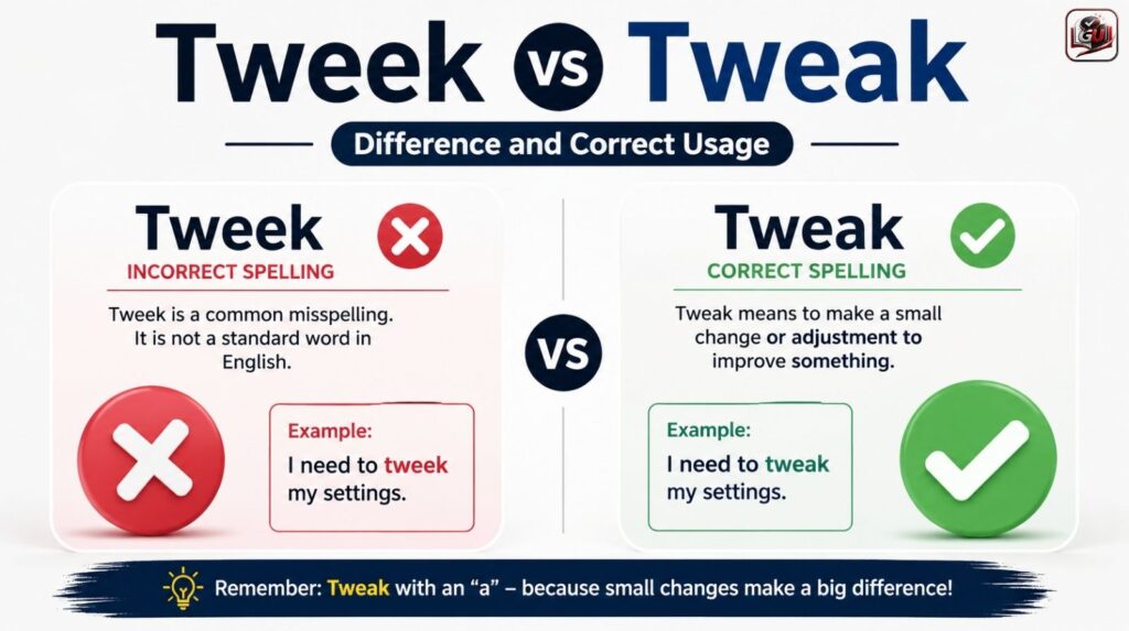 Tweek vs Tweak: Difference And Correct Usage Explained
