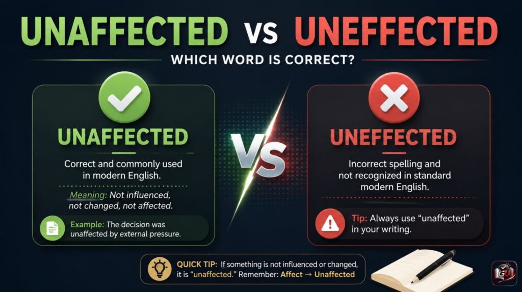 Unaffected vs Uneffected: Which Word To Use Correctly