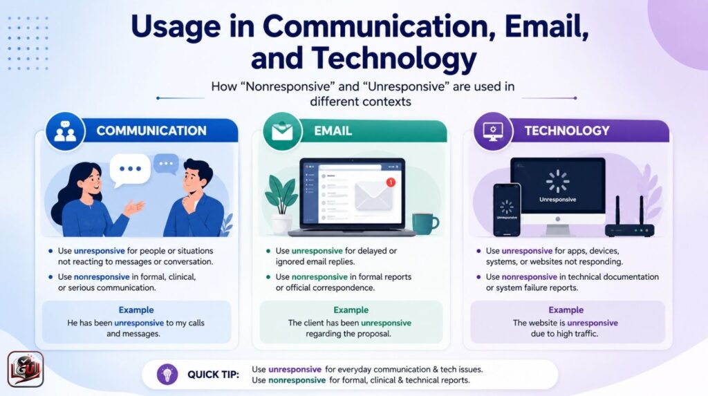 Usage in Communication, Email, and Technology