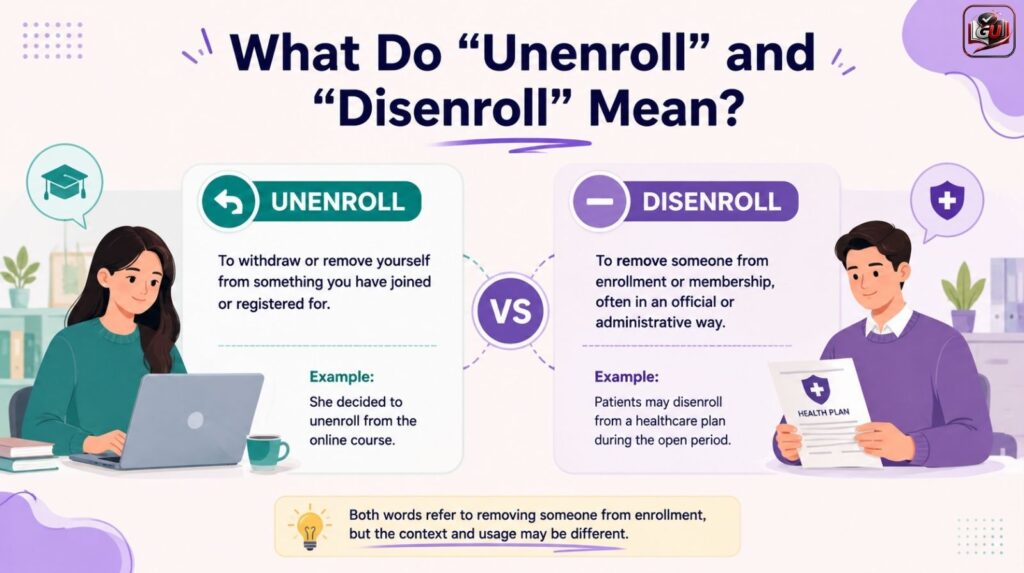 What Do “Unenroll” and “Disenroll” Mean?