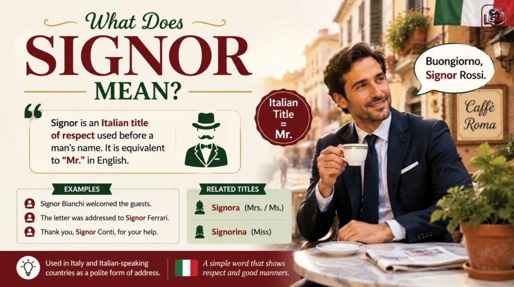 What Does Signor Mean?