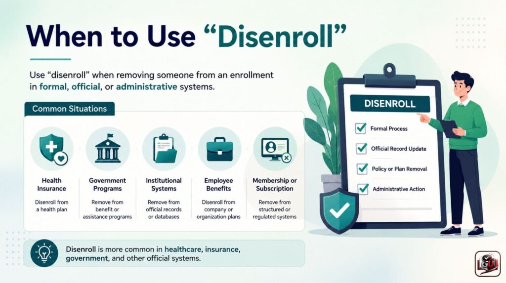 When to Use “Disenroll”