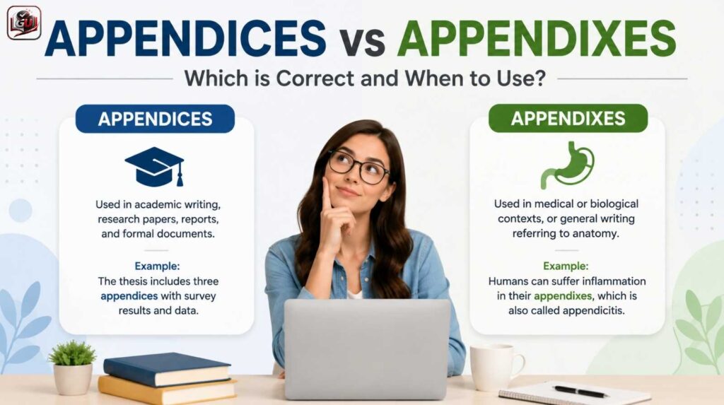 Appendices vs Appendixes: Which Form Is Correct And When To Use Them
