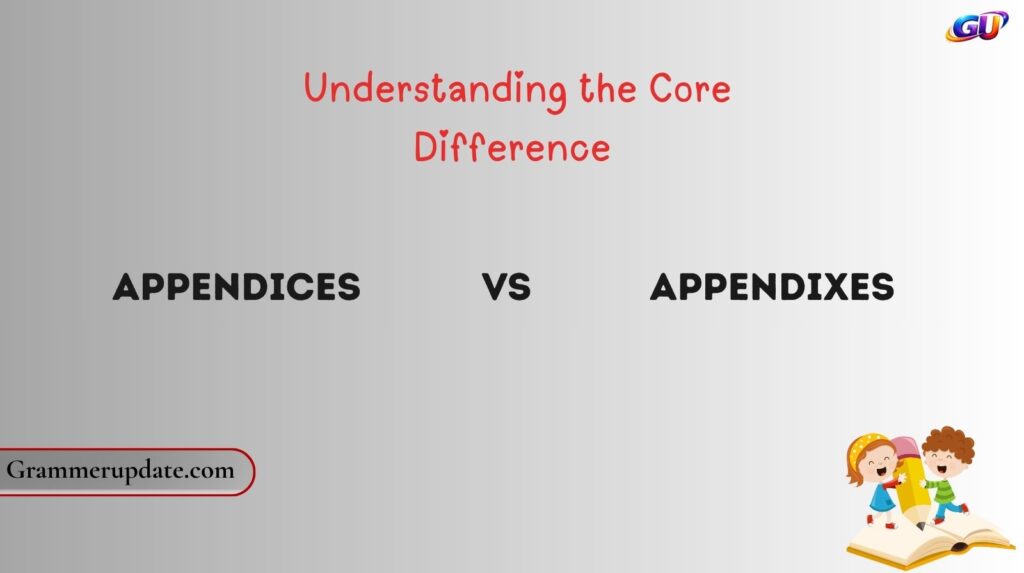 Appendices vs Appendixes – Understanding the Core Difference