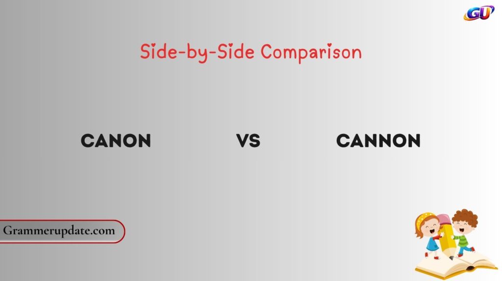 Canon vs Cannon: Side-by-Side Comparison
