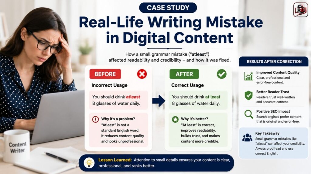 Case Study: Real-Life Writing Mistake in Digital Content (150+ Words)
