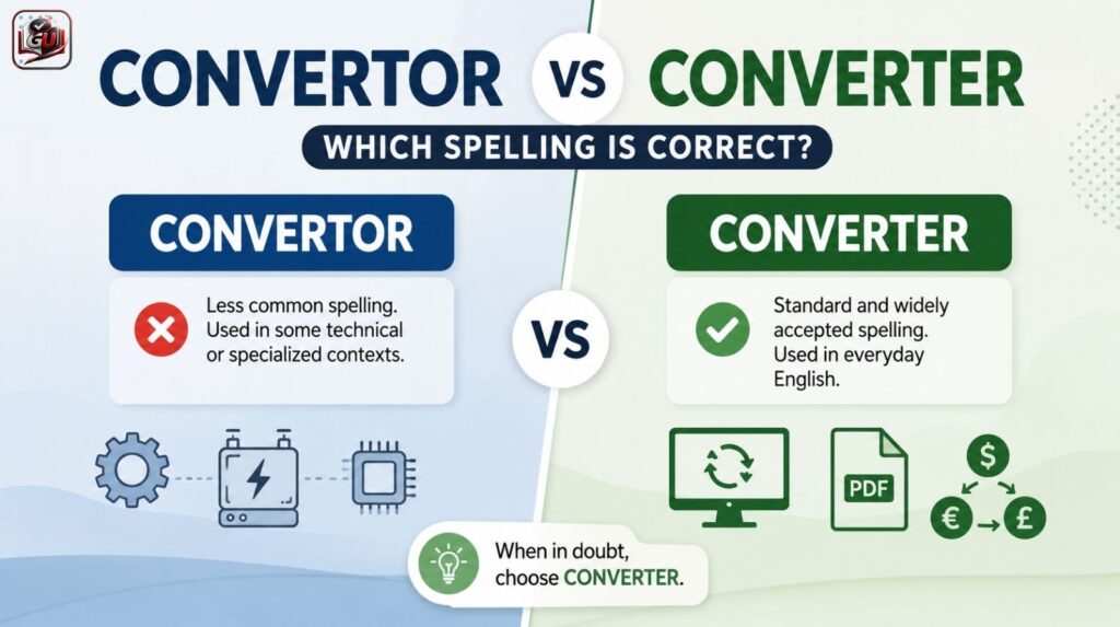 Convertor vs Converter: Which Spelling Is Correct?
