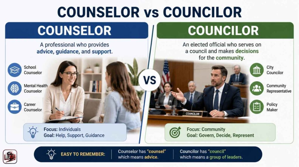 Counselor vs Councilor: Which Is The Difference And How Do You Use Them Correctly?