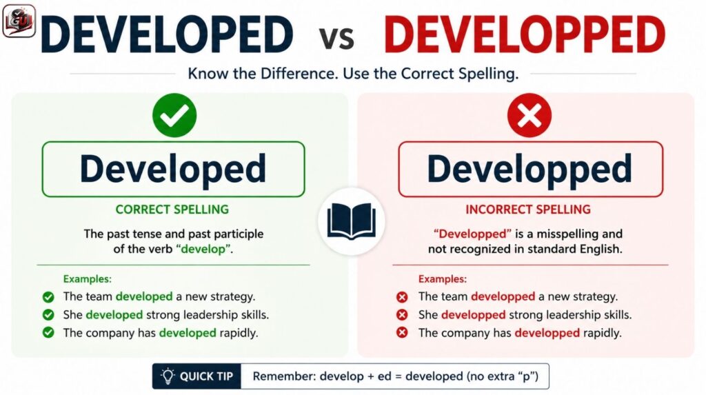 Developed vs Developped: Difference And Correct Usage