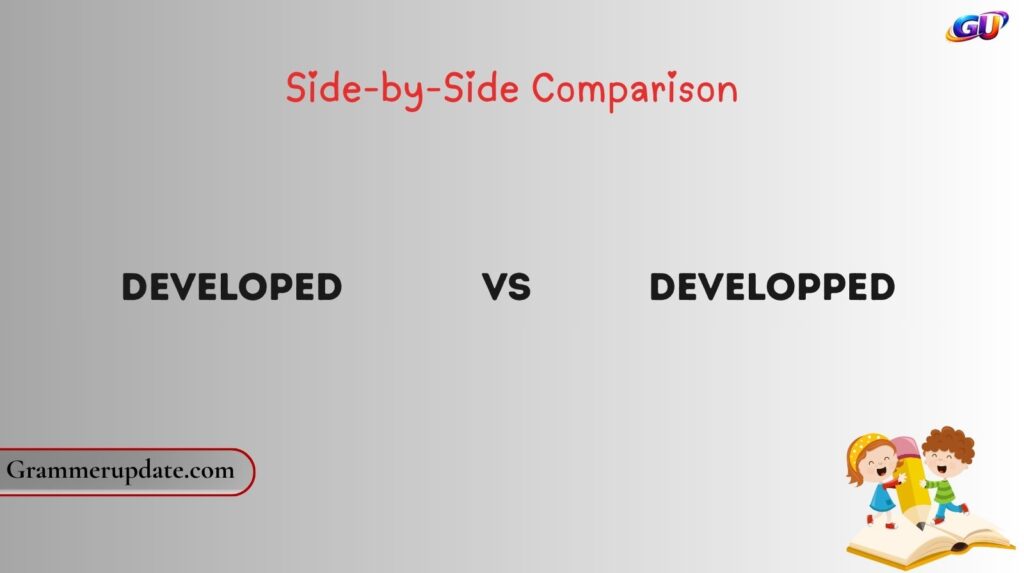 Developed vs Developped: Side-by-Side Comparison