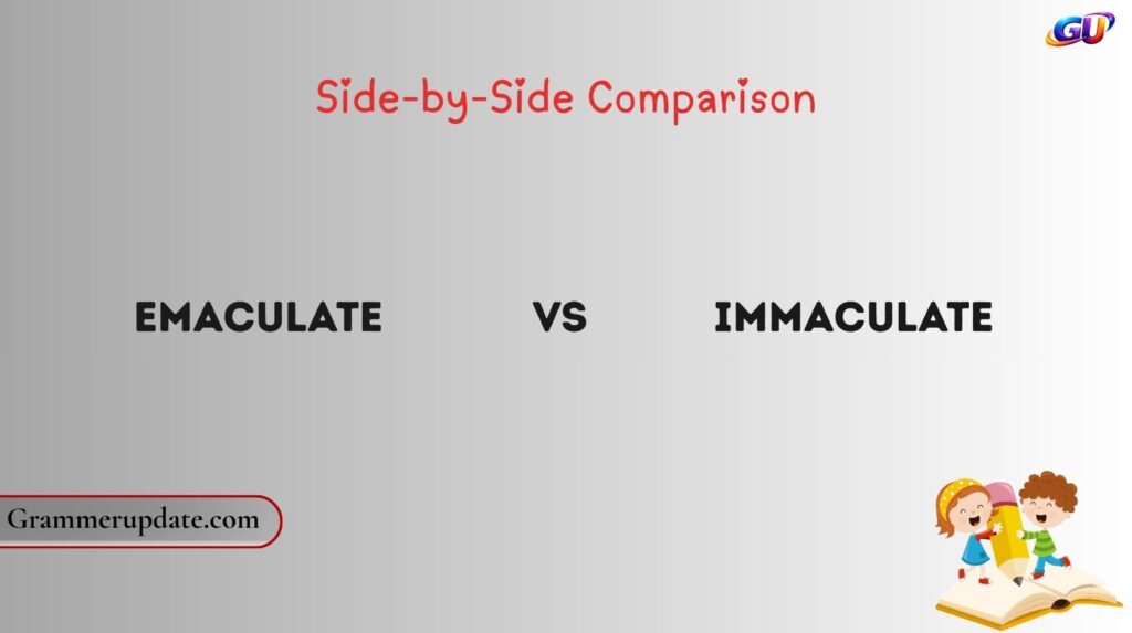 Emaculate vs Immaculate: Side-by-Side Comparison