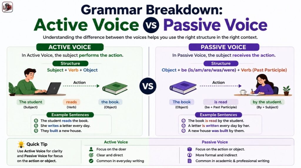 Grammar Breakdown: Active Voice vs Passive Voice
