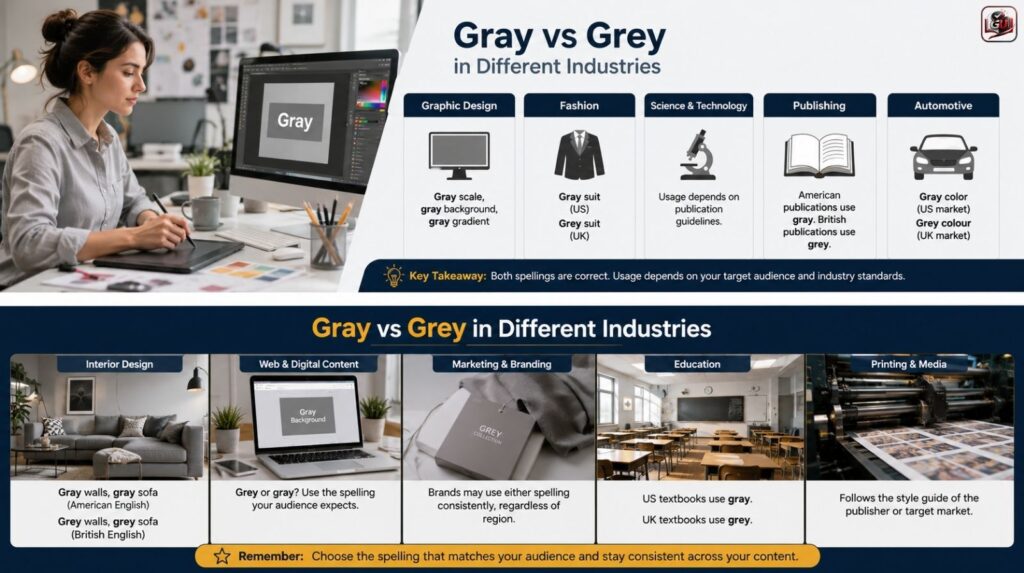 Gray vs Grey in Different Industries