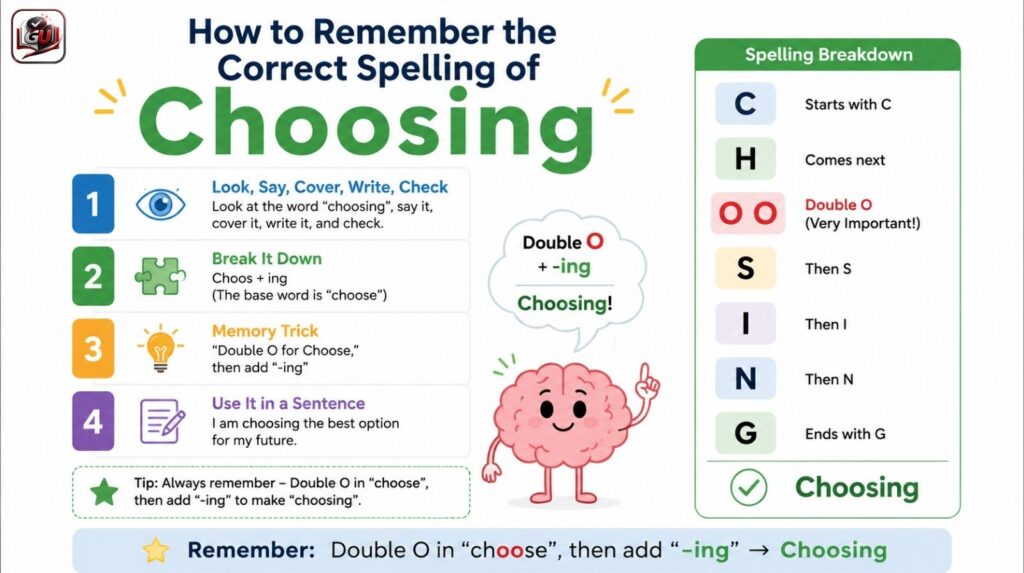 How to Remember the Correct Spelling of Choosing
