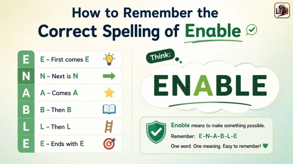 How to Remember the Correct Spelling of Enable