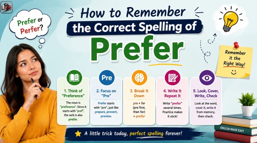 How to Remember the Correct Spelling of Prefer