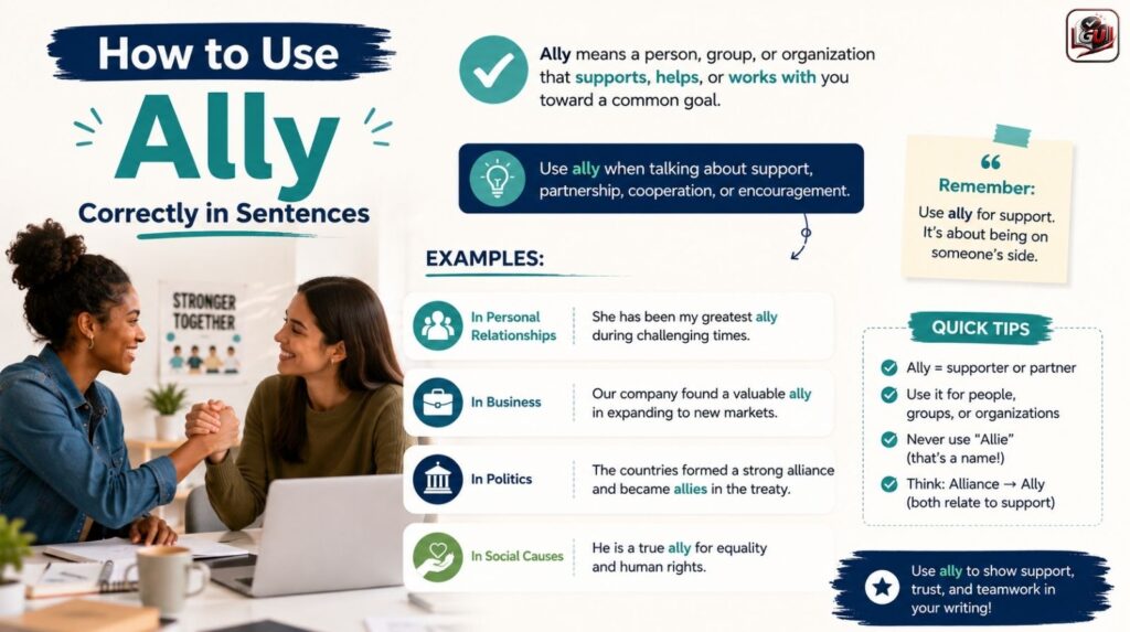 How to Use Ally Correctly in Sentences