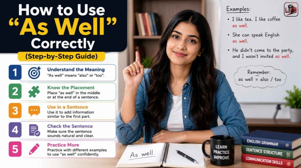 How to Use “As Well” Correctly (Step-by-Step Guide)