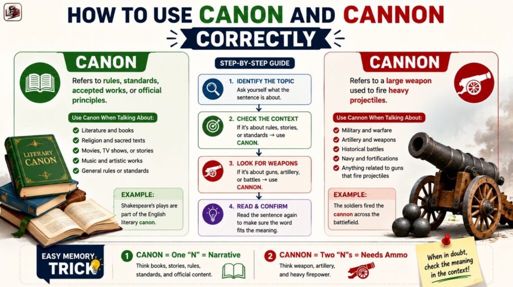 How to Use Canon and Cannon Correctly