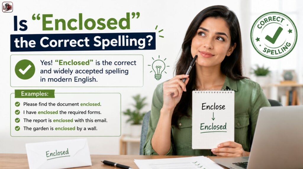 Is “Enclosed” the Correct Spelling?