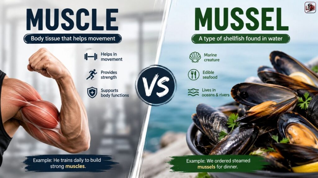 Muscle vs Mussel: Which Is The Difference And How To Use Them Correctly?
