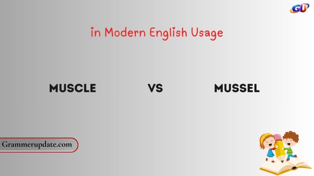 Muscle vs Mussel in Modern English Usage