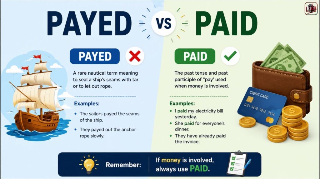 Payed vs Paid: Difference And Which One Is Correct?