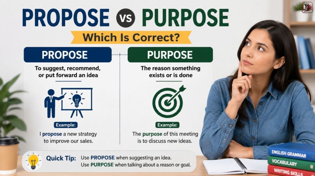 Propose vs Purpose: Which Is Correct?