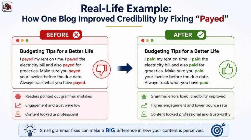 Real-Life Example: How One Blog Improved Credibility by Fixing "Payed"